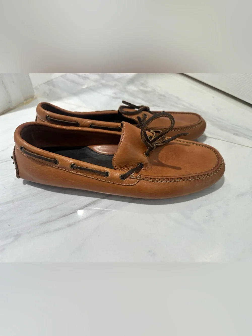 Cole Haan Brown Leather Boat Moccasins